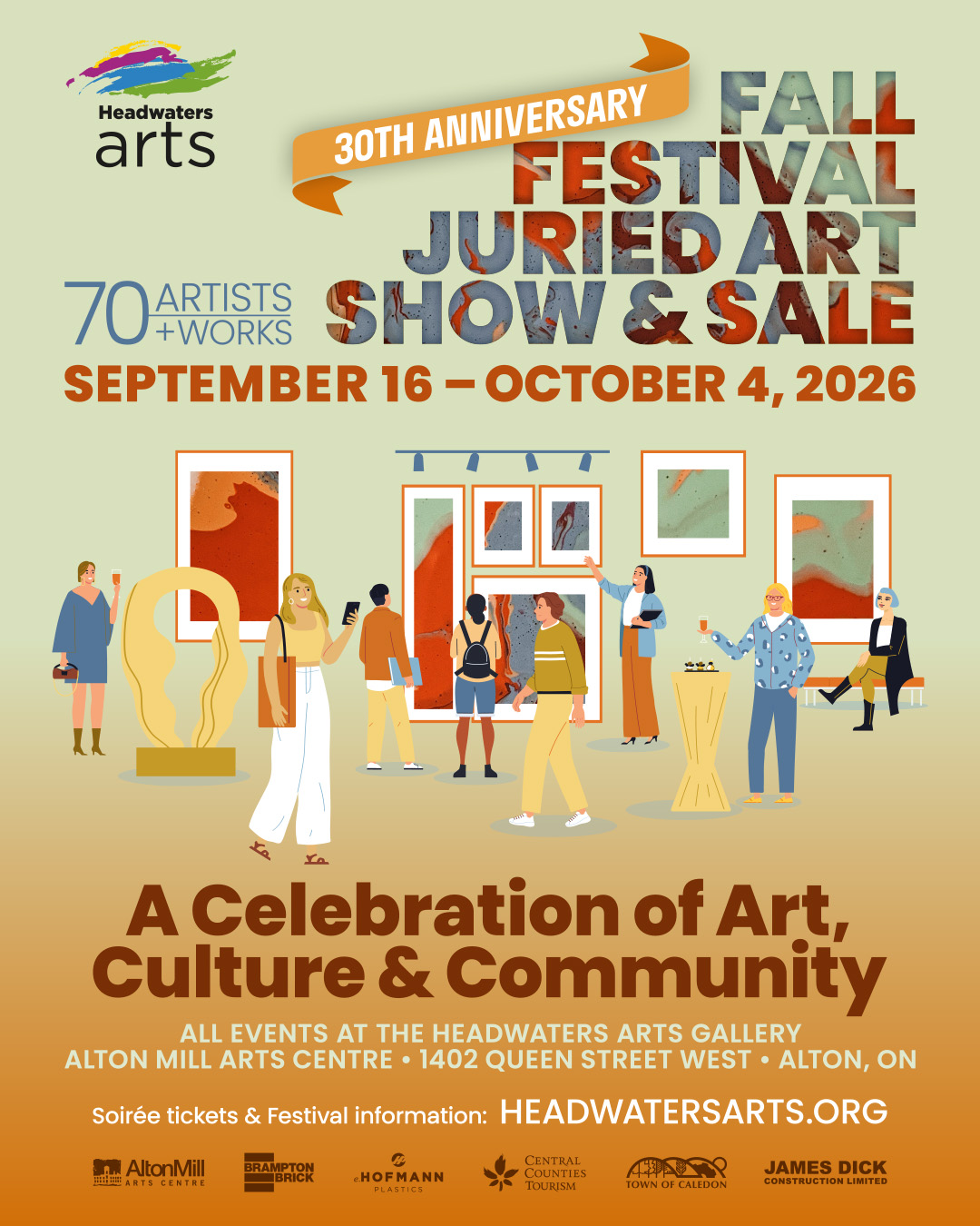2026-HAFFJAS-1080x1350-xQR 2025 Annual Headwaters Arts Fall Festival poster