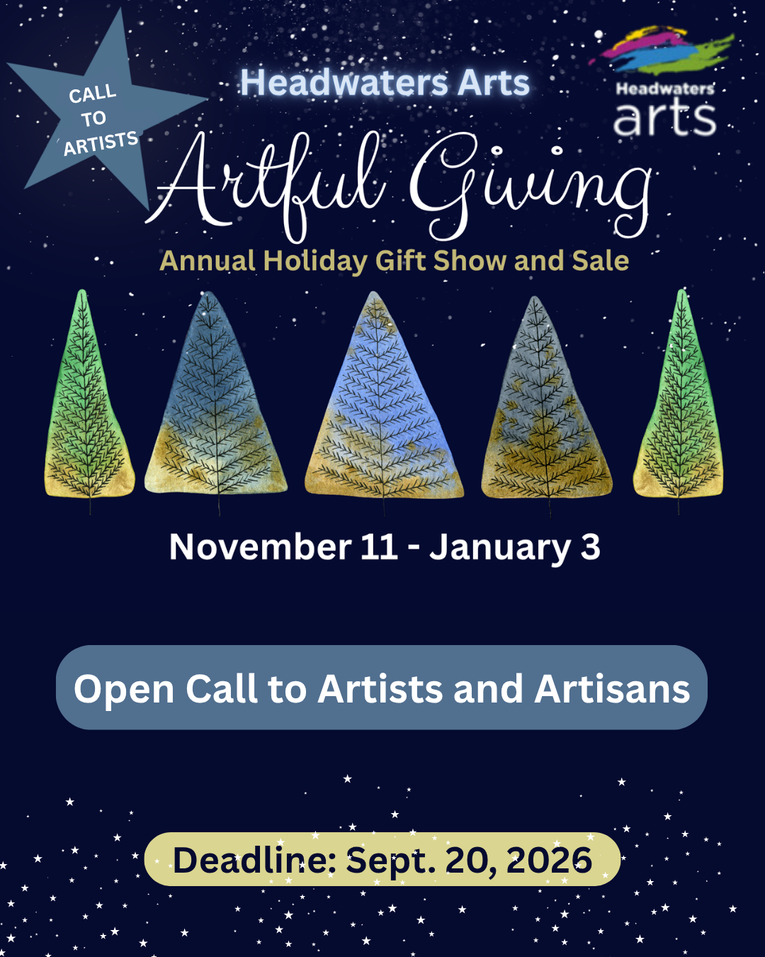 call to artists for holiday show