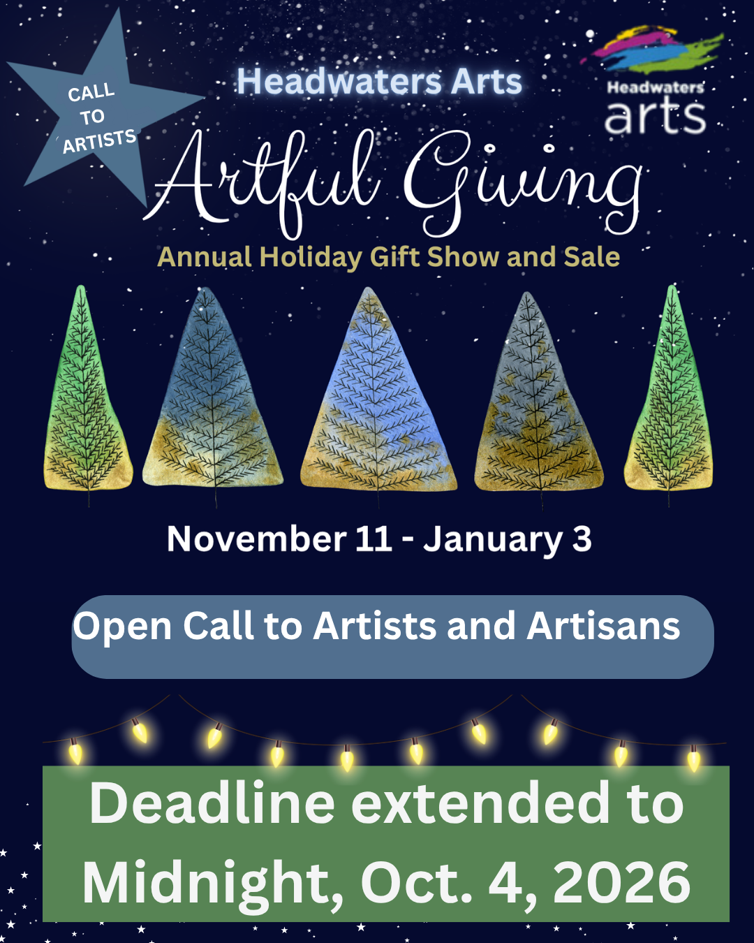 call to artists for holiday show