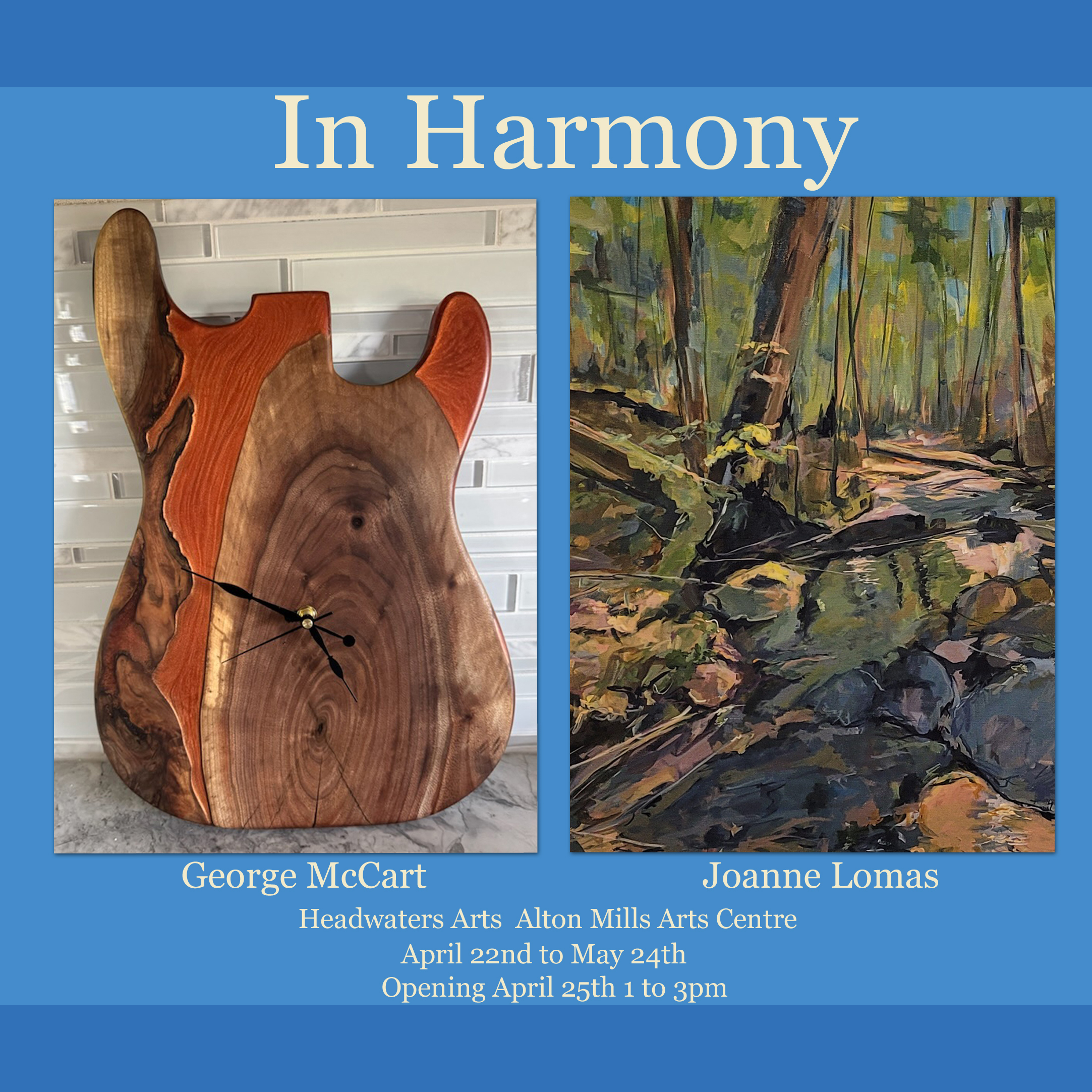 Poster for the Colour Gone Wild art show in the Headwaters Gallery