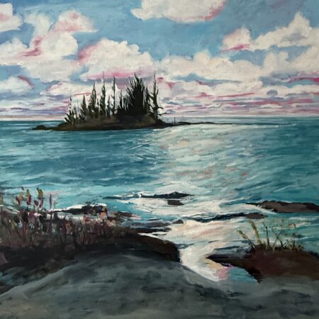 Natasha Lehman - Lake Superior at Dusk - oil - 36 by 36