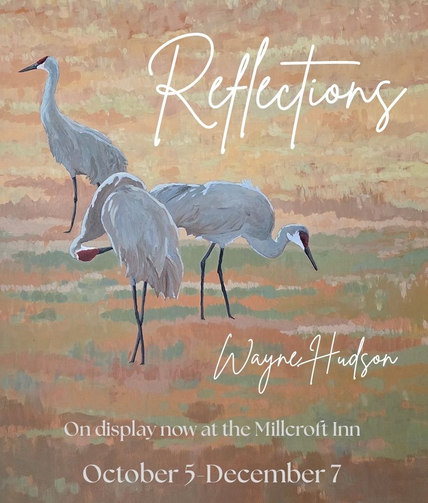 Wayne Hudson's Purple Shadows, Snowy Egret painting