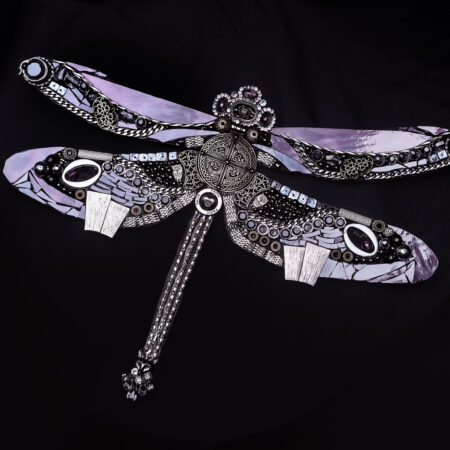 MaryLou Hurley - Faith Dragonfly - Mixed Media Mosaic - 11x16