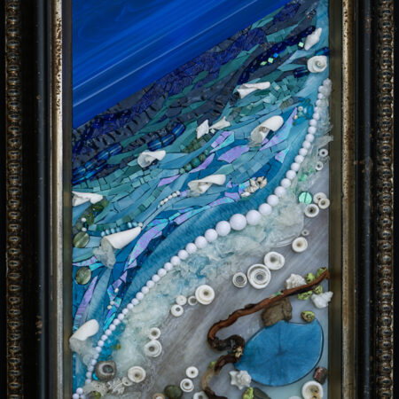 MaryLou Hurley - Wish You Were Here - Mixed Media Mosaic - 25x16x3.5