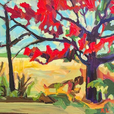 Alina Lloyd - Red Veil - Acrylic - 16x20