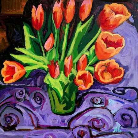 Alina Lloyd - Spring Blooms - Acrylic - 24x24