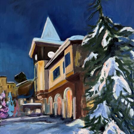 Natasha Lehman - Sun Peaks Village - oil - 30 by 24