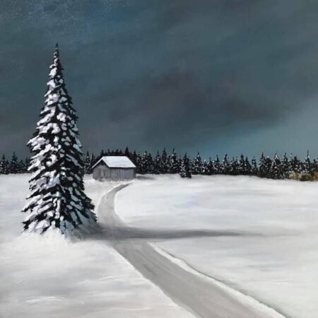 Philippa Hagenow - Winter Barn - Acrylic on Canvas