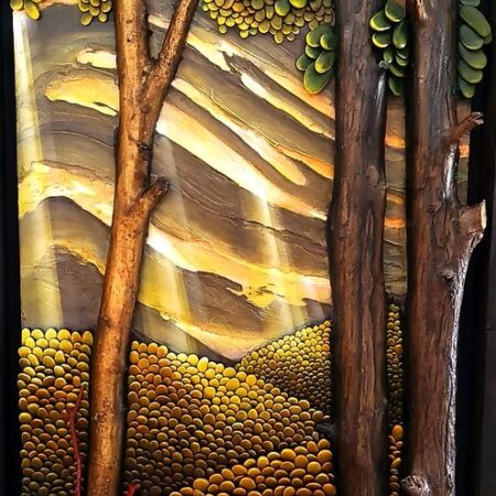 Reg Lecky - After The Rains - Acrylic on mixed media - 16 x 29