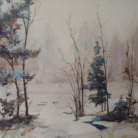 Bill Carroll - Gentle glow of snow - acrylic on canvas - 24x30x3/4