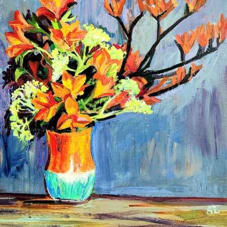 Alina Lloyd - Whispers Of Tangerine Dream - Acrylic - 24"24