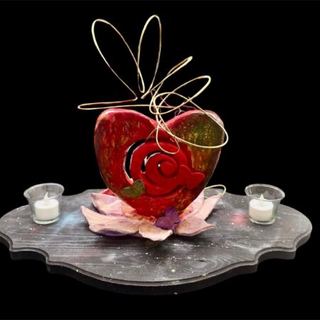 Bhavna Bhatnagar - Reverie - Heart Sculpture - Clay - 20x13x8