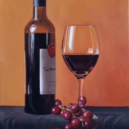 Stuart Curtis - Red Grapes - oil on canvas - 16x12x1