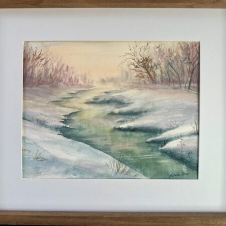 Natalia Rose - When Winter's Stillness Flows - Watercolour - 11 x 14 x 1