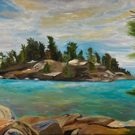 Marj Gegear - Georgian Bay, Henvy Inlet - Oil on Canvas - 18x28