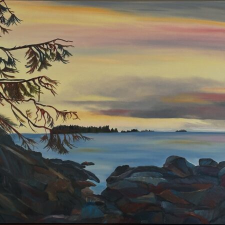 Marj Gegear - Ucluelet, BC, Brooding Sky - Oil on Canvas - 36x48
