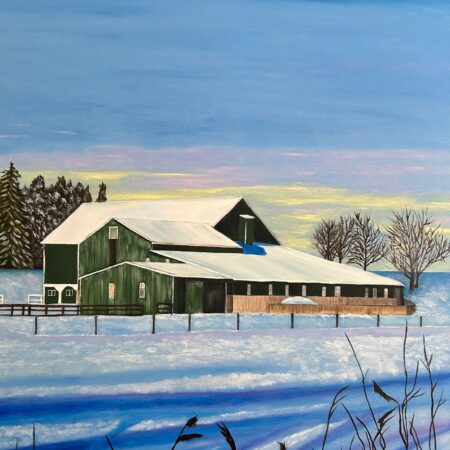 Marj Gegear - The Blue Hour, Daelin Farm, Guelph - Oil on Canvas - 40x30