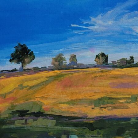 Joanne Lomas - Scene Through a Car Window - Acrylic - 12 x 16