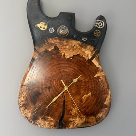 George McCart - Guitar Clock #4 - Maple with Epoxy - 18 x 12