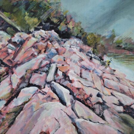 Joanne Lomas - Sitting Very Still -Acrylic on Canvas Board - 14 x 11 in.