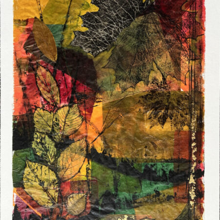 Lesley Kelly - Autumn in Oslo - Dreaming of Home - acrylic, mixed media - 20x15x0.5