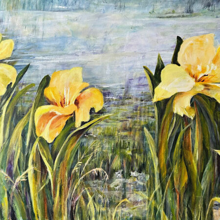 Carole Watson - Beside the pond - Acrylic - 24X36X1.5