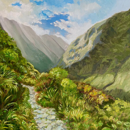 Angela Burdon - The Milford Pass - Oil on panel - 12x16x.5