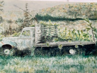 Deborah McLachlan - Retired to the Hills - watercolour - 25.5"x31.25"x1.5"