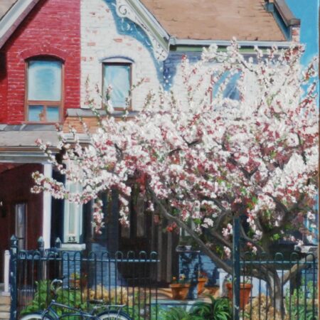 Stuart Curtis - Victorian Townhome - oil on board - 14x11x1.5