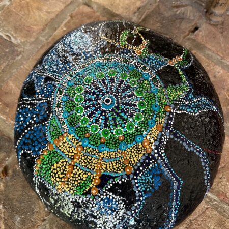 Susan Powell - painted stones - on both sides of stone-varnished - stone and acrylic -