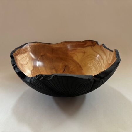 Sam Meandro - Shou Sugi Ban Natural Edge Bowl - Ash - 5x5x11