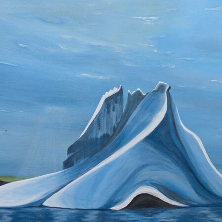 Linda Murphy - Iceberg Alley - Acrylic on canvas in a wood floater frame - 16 x 20 x 1.5