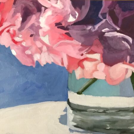 Piera Pugliese - Hydrangea, colour study - Oil on cradled board - 8”x10”