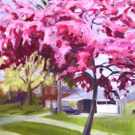 Piera Pugliese - A Blossom Fell - Oil on canvas - 24”x24”
