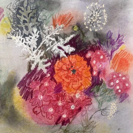Piera Pugliese - Study for Dusty Miller - Mixed media on paper - 8”x10”