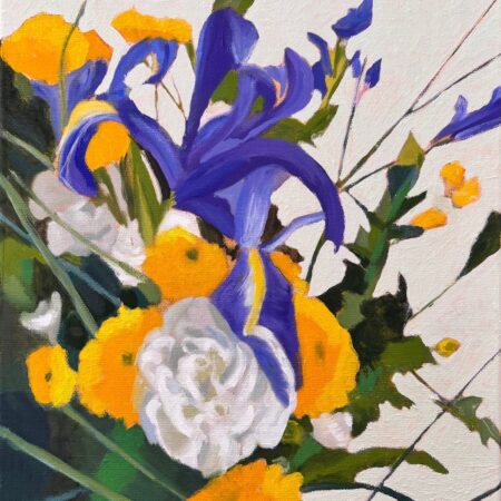 Piera Pugliese - Siberian Iris - Oil on canvas - 12”x10”