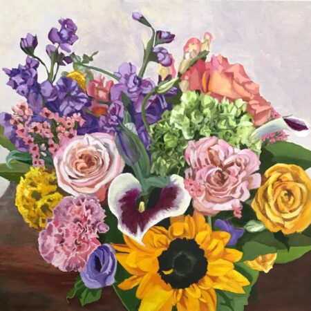 Piera Pugliese - Leaves It’s Own Mark - Oil on canvas - 18”x18”