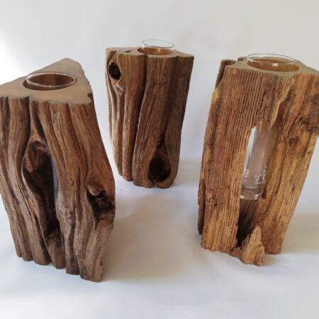 Lucy Kristan - The Hole Story - Heritage Cedar Rail Fence Vase with Glass Insert and History - various sizes