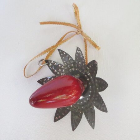 Lucy Kristan - Nanny's Christmas Ornaments - Box Alder and Vintage Tin Reflector -