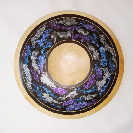 Lucy Kristan - Cloudy Days - Cherry Platter with Painted Finish Food Safe - 12 x 1 1/2