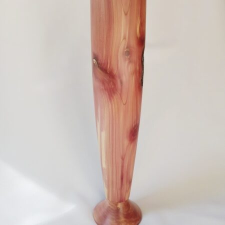 Lawrence Kristan - Keeps Away the Moths - Aromatic Cedar Vase with Glass Insert - 17 x 3 1/2