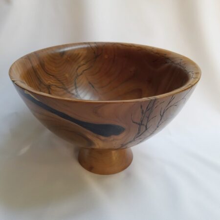 Lawrence Kristan - The Healer - Russian Olive Pedestal Bowl with Pyography Food Safe