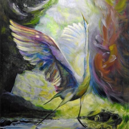Lynda Moffatt - Divine Inspiration - Oils, Mixed Media, Acrylics, Inks, Charcoal - 48x36