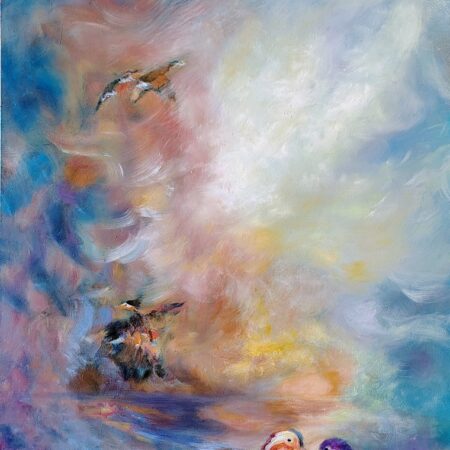 Lynda Moffatt - Chosen Hearts - Oils, Mixed Media, Acrylics, Inks, Charcoal - 48x24