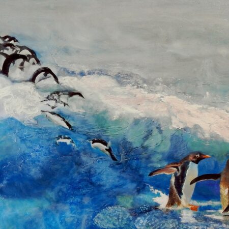 Lynda Moffatt - Chill & Celebrate - Oils, Charcoal, Collage - 24x48