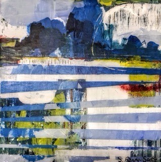 Susan Henry - Fu - Acrylic on birch plywood - 6'' x 6'' x 1.5''