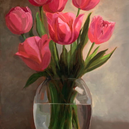 Janis Dixon - Abundance of Tulips - Oil on canvas - 36'' x 24'' x 2''