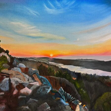Marjorie Gegear - Nellie Lake Sunset - Oil on canvas - 20'' x 24’’ x 1.5''