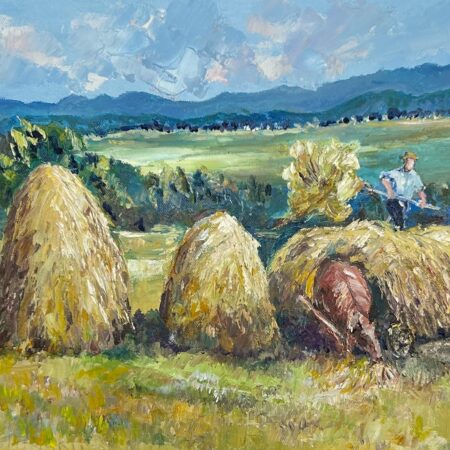 Victor Gligor - The Smell of Hay - Oil - 21'' x 25'' x 1.5''