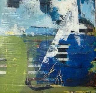Susan Henry - Ka - Acrylic on birch plywood - 6'' x 6'' x 1.5''